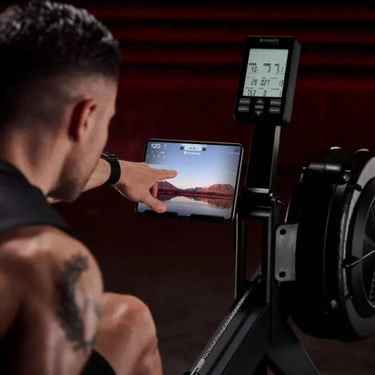 Rameur de compétition SpeedRow à résistance à air et entraînement par chaîne type Concept2 pour Hyrox et cardio intense