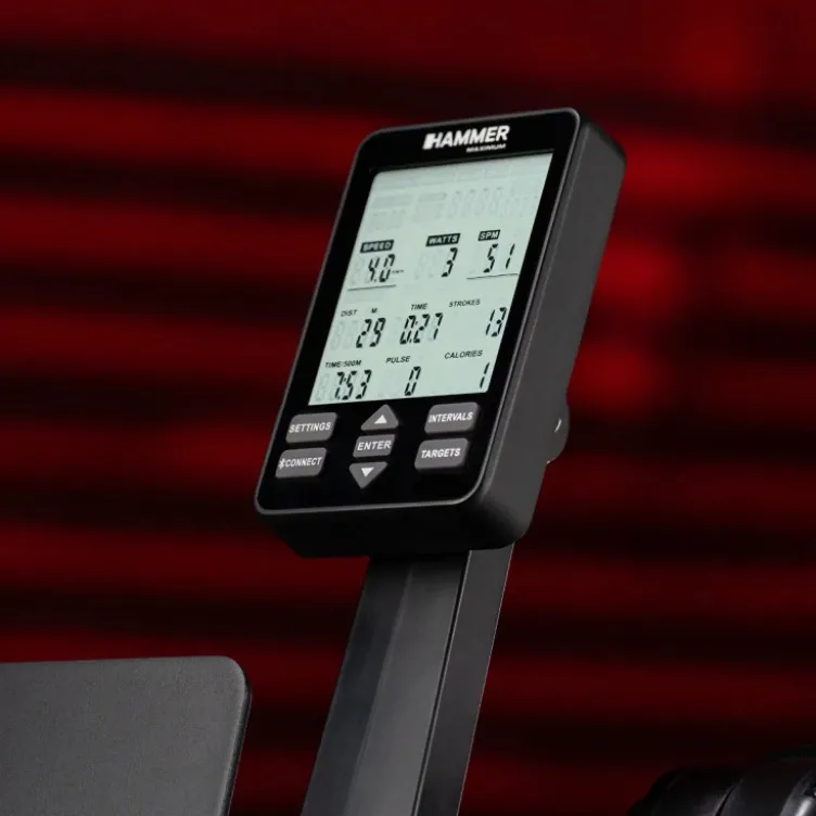 Rameur de compétition SpeedRow à résistance à air et entraînement par chaîne type Concept2 pour Hyrox et cardio intense