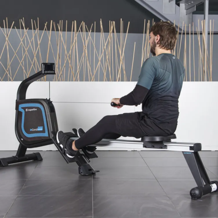 Rameur électromagnétique InCondi RW600 professionnel pour exercice d'aviron connecté bluetooth - Roues de transport
