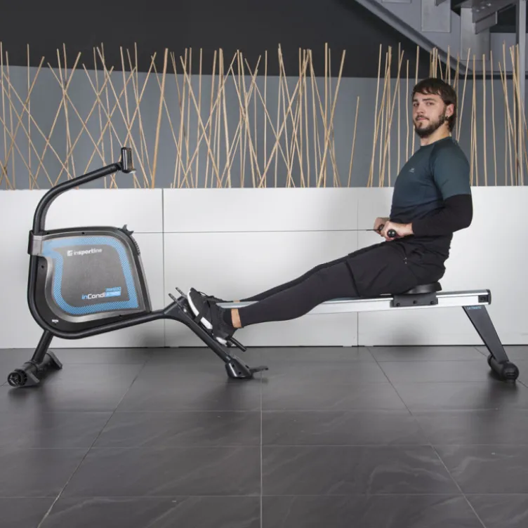 Rameur électromagnétique InCondi RW600 professionnel pour exercice d'aviron connecté bluetooth - Roues de transport