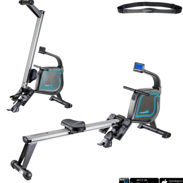 Rameur électromagnétique InCondi RW600 professionnel pour exercice d'aviron connecté bluetooth - Roues de transport