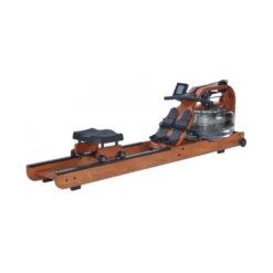 Rameur naturel en bois pliable avec système de résistance à eau et ordinateur de bord