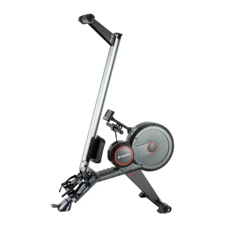 Rameur professionnel avec rails de 99 cm et 16 modes de résistance pour un entraînement de cross training complet