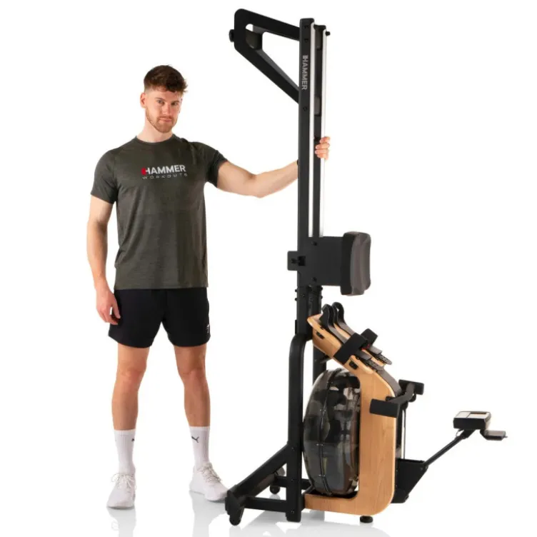 Rameur à résistance hydraulique 14 L doté de 6 niveaux d'intensité - Simulateur d'aviron