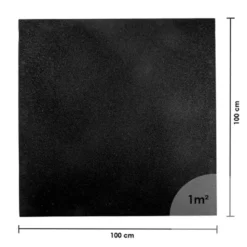 Revêtement de sol 100 x 100 x 2 cm pour salle de sport - Surface antidérapante