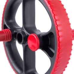 Roue abdominale d'aérobie en acier réglable avec poignées anti-dérapantes