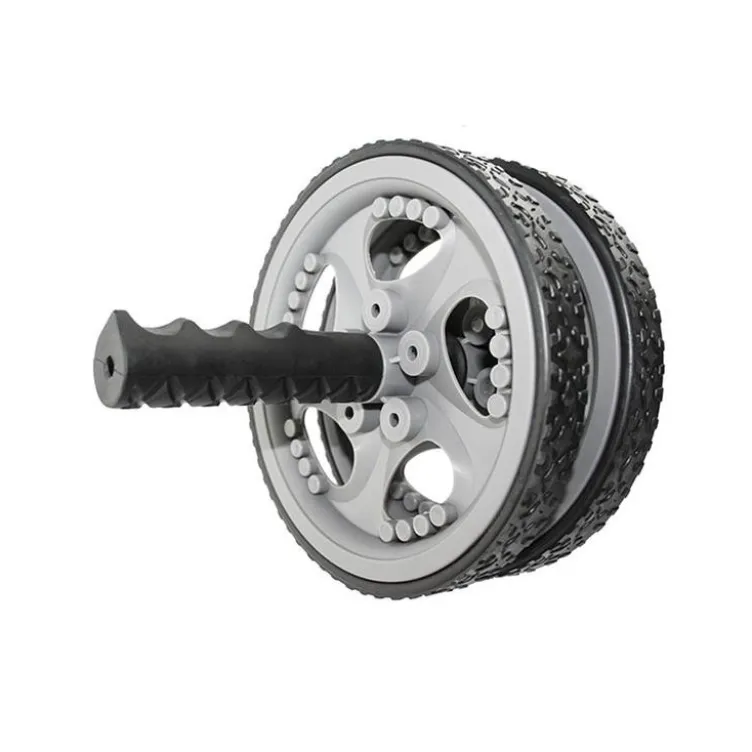 Roue double de renforcement musculaire pour exercices de musculation - Surface antidérapante