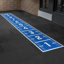 Rouleau de gazon synthétique bleu 10 x 1,3 mètres pour salle de musculation et crosstraining