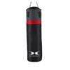 Sac de frappe en nylon noir et rouge pour entraînement sparring à domicile