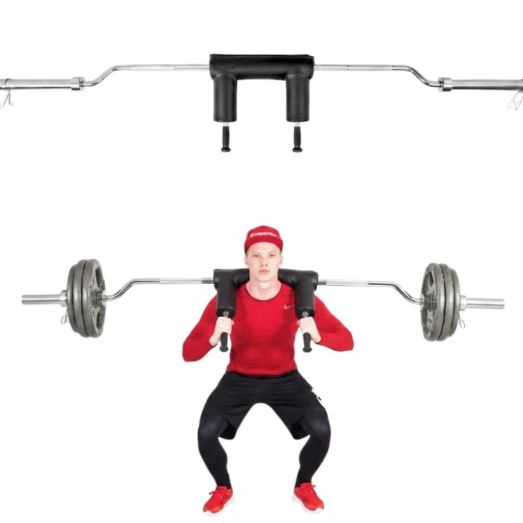 Safety Squat bar olympique pour entraînement sécurisé des cuisses - Capacité de charge 317 kg