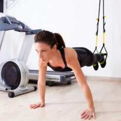 Sangle de suspension polyvalente pour exercices de fitness en homegym - Jaune