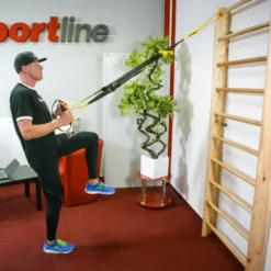 Sangle de suspension polyvalente pour exercices de fitness en homegym - Jaune