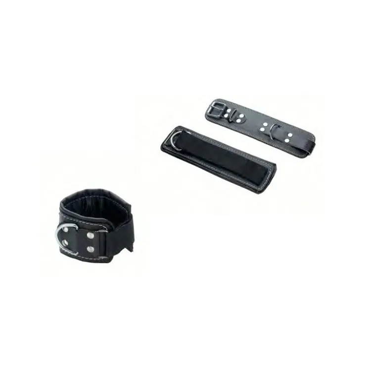 Sangle de tirage en cuir avec velcro pour exercices de fessiers et ischios à la poulie basse