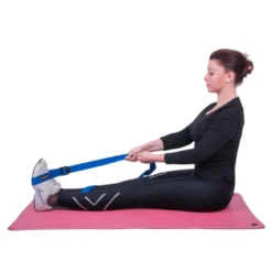 Sangle de yoga pour débutants réglable jusqu'à 185 cm en fibre acrylique pour un étirement des muscles efficace