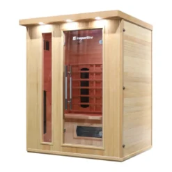 Sauna d'intérieur 3 places avec 7 modes de luminothérapie et ioniseur- Température max de 65°C pour la récupération musculaire
