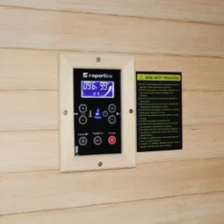 Sauna en bois infrarouge individuel Mettsa 100 avec ioniser d'oxygène et lumière multicolores