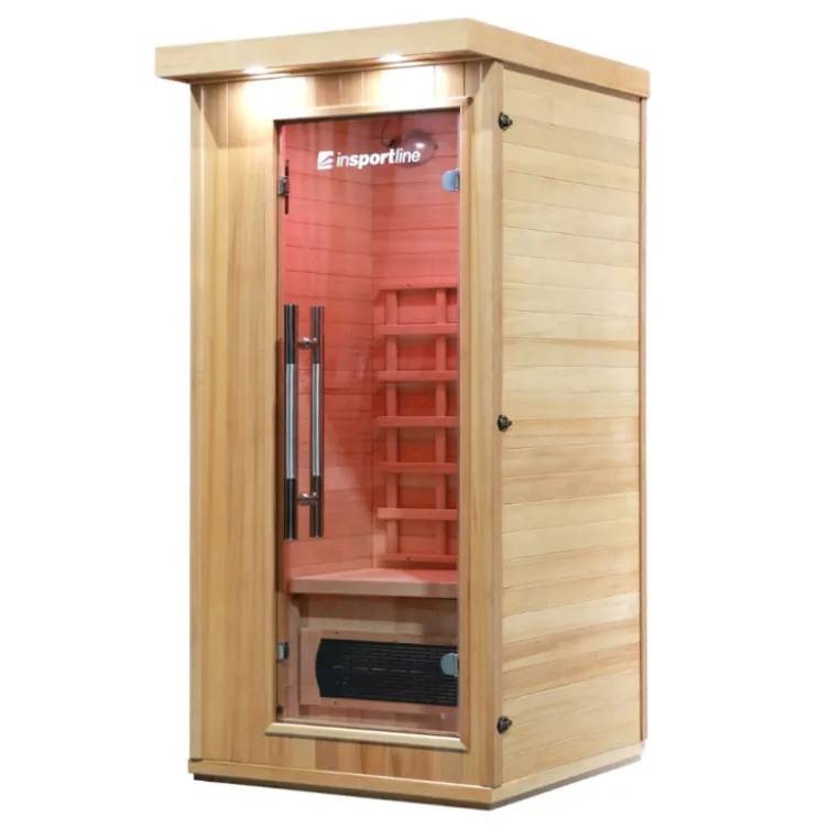 Sauna en bois infrarouge individuel Mettsa 100 avec ioniser d'oxygène et lumière multicolores