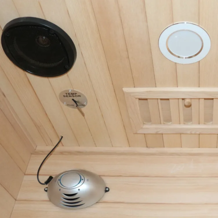 Sauna en bois infrarouge individuel Mettsa 100 avec ioniser d'oxygène et lumière multicolores