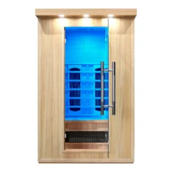 Sauna infrarouge duo Mettsa 200 avec ioniseur d'air - 7 modes de lumières pour la récupération sportive