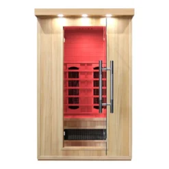 Sauna infrarouge duo Mettsa 200 avec ioniseur d'air - 7 modes de lumières pour la récupération sportive