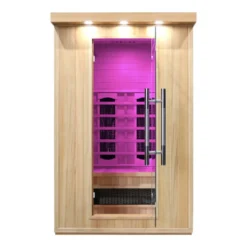 Sauna infrarouge duo Mettsa 200 avec ioniseur d'air - 7 modes de lumières pour la récupération sportive