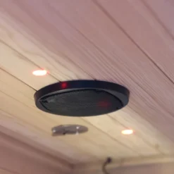 Sauna infrarouge en bois pour deux personnes Trevirke 200 avec ioniseur d'air - Max 65° avec chauffage au sol et luminothérapie