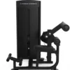 Seated back extension machine à charge guidée Black Séries Titanium Strength pour salles PRO - Colonne de poids 100 kg BS-S15