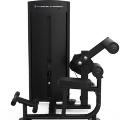 Seated back extension machine à charge guidée Black Séries Titanium Strength pour salles PRO - Colonne de poids 100 kg BS-S15