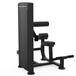 Seated back extension machine à charge guidée Black Séries Titanium Strength pour salles PRO - Colonne de poids 100 kg BS-S15