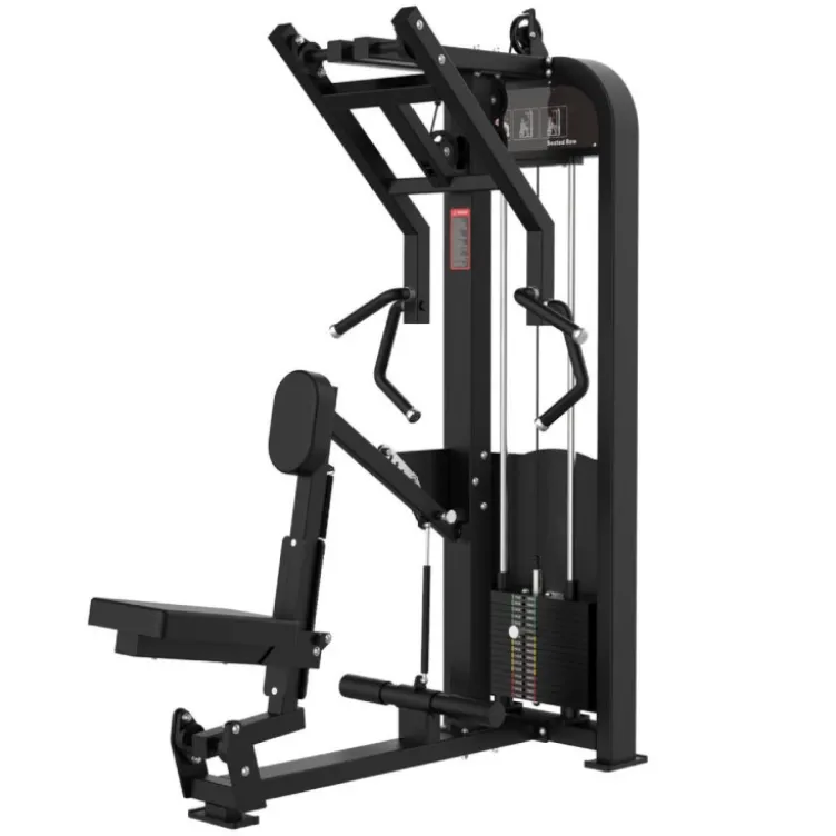 Seated row machine à charge guidée pour l'entraînement du dos Titanium Strength - Colonne de poids de 100 kg Élite Séries EL-S23