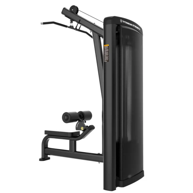 Selectorized lat pulldown machine Pro Titanium Genesis GS-S24 100 kg pour exercice de tirage haut - Salle de sport commerciale