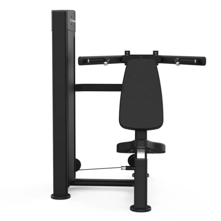 Selectorized shoulder press machine Titanium Strength Black Séries BS-S12 - Renforcement des épaules usage professionnel