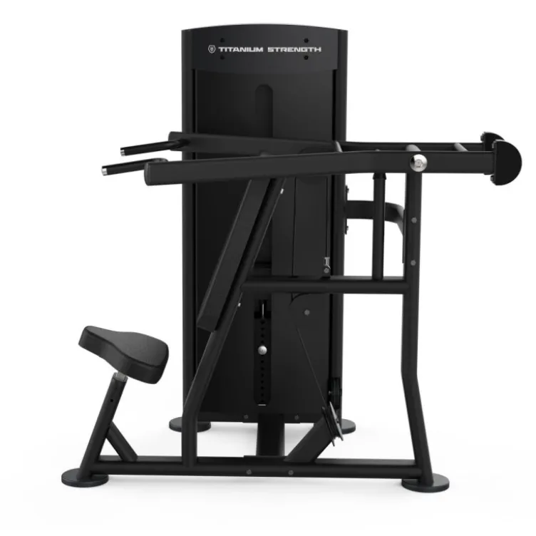 Selectorized shoulder press machine Titanium Strength Black Séries BS-S12 - Renforcement des épaules usage professionnel