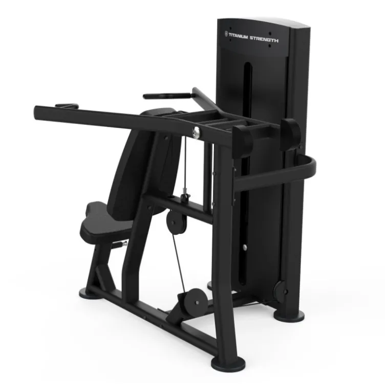 Selectorized shoulder press machine Titanium Strength Black Séries BS-S12 - Renforcement des épaules usage professionnel