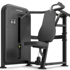 Selectorized shoulder press pour le développement des épaules en salle avec colonne de poids 90 kg