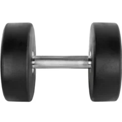 Set complet d'haltères compacts en acier et caoutchouc de 5 kg jusqu'à 50 kg selon déclinaison - Logo personnalisable