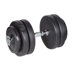 Set complet d'équipement de musculation avec kit d'haltères 80 kg et chaise romaine avec banc
