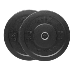 Set économique de 100 kg de poids Bumpers Plates et Barre de musculation olympique ATX