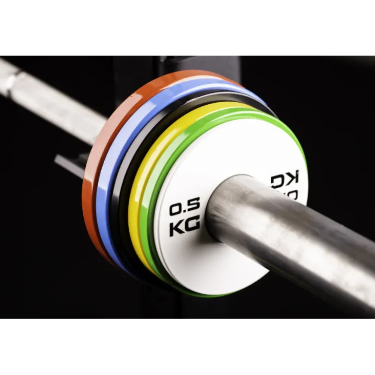 Set de micro plaques de poids en 50 mm en caoutchouc 0,5 à 2,5 kg
