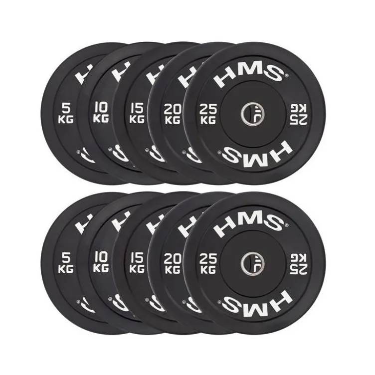 Set de poids olympiques Bumper Plates en caoutchouc avec 2 x 5/10/15/20/25 kg pour crossfit ou haltérophilie