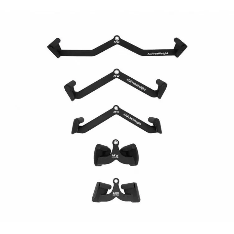 Set de 5 poignées PRIME de tirage ergonomique en caoutchouc pour station à poulie