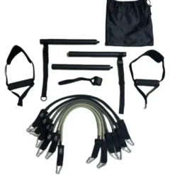 Set de renforcement musculaire - Barre de Pilates avec 6 bandes de résistance et poignées