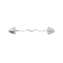 Set d'haltères chromé en mallette pour musculation des biceps - 55 kg