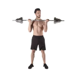 Set d'haltères chromé en mallette pour musculation des biceps - 55 kg