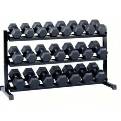 Set d'haltères hexagonaux 20 à 40 kg revêtement caoutchouc