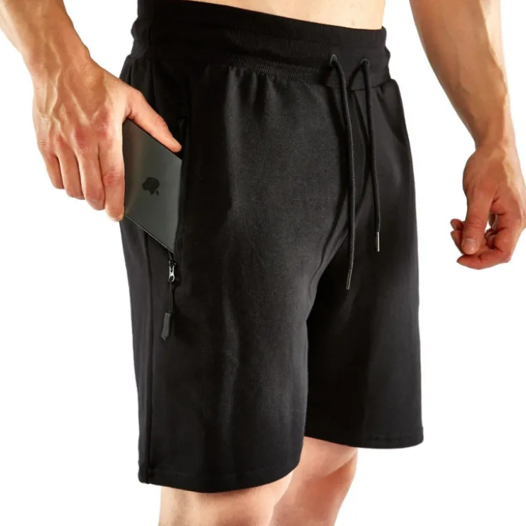 Short de sport noir ATX avec poche à zip et porte-serviette - S à XL