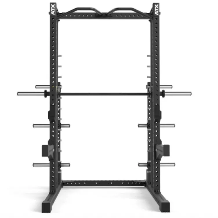 Smith machine ATX avec poulie à charge guidée 125 kg pour home gym - Barre guidée fluide avec 12 hauteurs
