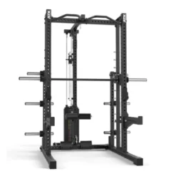 Smith machine ATX avec poulie à charge guidée 125 kg pour home gym - Barre guidée fluide avec 12 hauteurs
