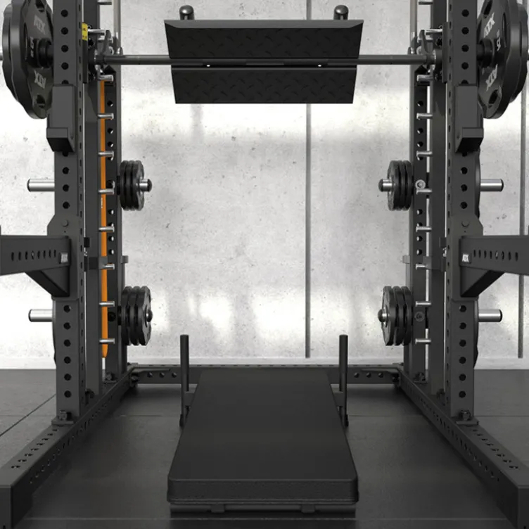 Smith machine ATX avec poulie à charge guidée 125 kg pour home gym - Barre guidée fluide avec 12 hauteurs
