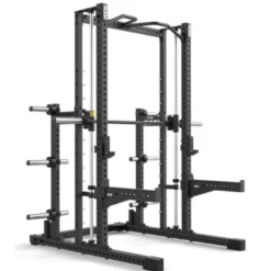 Smith machine ATX avec poulie à charge guidée 125 kg pour home gym - Barre guidée fluide avec 12 hauteurs